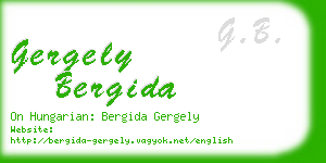 gergely bergida business card